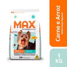 Ração Max para Cães Adultos de Porte Pequeno Sabor Carne e Arroz