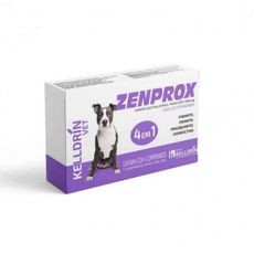 Vermifugo Zenprox 900mg 4 em 1 cães de medio porte 4 comprim