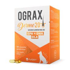 Suplemento Avert Ograx Derme 20 para Cães 30 Cápsulas