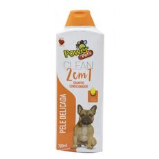 Shampoo cães/gatos Powerpets pele delicada 700ml + limpeza
