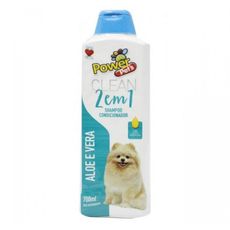 Shampoo cães/gatos Powerpets Aloe vera 700ml +limpeza +perf.