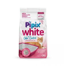 Areia granulada branca sanitaria p gatos Pipix 1,8kg - odor