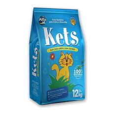 Areia higienica sanitaria para gatos Kets elimina odor 12kg