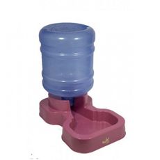 Bebedouro automatico alimentador pet cães e gatos 10L rosa