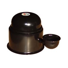 Bebedouro vida mansa aluminio cão/gato pelo longo 700ml Preto