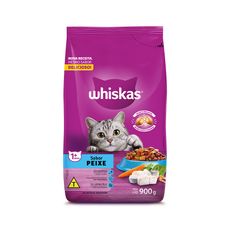 Ração Whiskas para Gatos Adultos Sabor Peixe