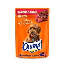 Ração Úmida Sachê Champ para Cães Adultos Sabor Caseiro Carne 85 g