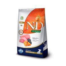 Ração N&D Pumpkin para Cães Filhotes Raças Mini sabor Cordeiro, Abóbora e Blueberry 2,5kg