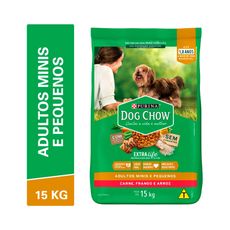 Ração Dog Chow para Cães Adultos de Raças Pequenas Sabor Frango e Arroz 15kg