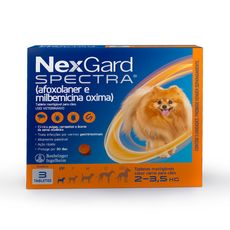 Anti Pulgas e Carrapatos NexGard Spectra para Cães de 2 a 3,5kg