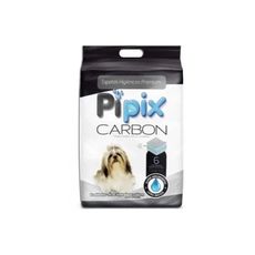 Tapete higienico cães Pipix Carbon 6 uni 60x60cm menos odor