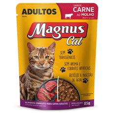 Sachê Magnus Gatos Adultos Sabor Carne ao Molho 85g