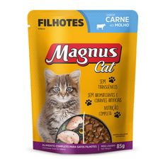 Sachê Magnus Gatos Filhotes Sabor Carne ao Molho 85g