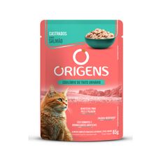 Ração Úmida Origens GOURMET PARA Gatos Castrados Sabor Salmão 85g