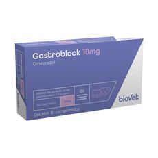 Antiácido Biovet Gastroblock 10mg para Cães e Gatos com 10 Comprimidos