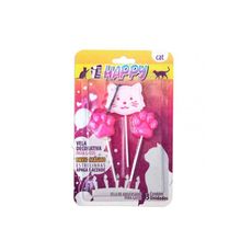 Vela Rosa De Aniversário Para Gatos Cat iPet