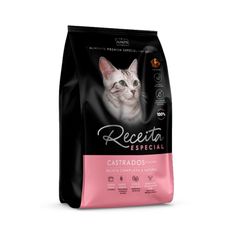 Ração Receita Especial Adulto Gatos Castrados Salmão