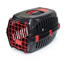 Caixa de transporte cães gatos coelhos N2 black vermelha