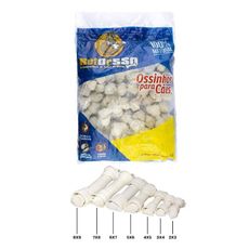 Petisco osso No natural mastigavel ossinho 2x3 1kg saboroso