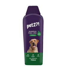 Shampoo cães e gatos Pet27 citronela 700ml +limpeza +perfume