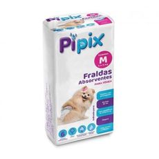 Fralda descartavel higienica p/ cães Femea Pipix tam M 6 uni