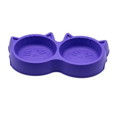 Comedouro e bebedouro duplo ração e agua p gatos luxo lilás