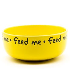Comedouro Pet Injet Cerâmica Feed Me Amarelo para Cães