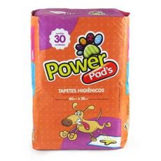 Tapete higienico cães Powerpads 30 uni 60x55cm + absorção