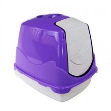 Banheiro p/ gatos caixa de areia sanit. fitro antiodor lilas
