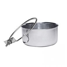 Caneca inox para passaros suporte com borboleta tigela 600ml