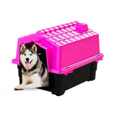 Casinha casa p/ cachorro Dog House Eco colors cães N5 Rosa