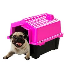 Casinha p cachorro Eco colors casa cães plástico N2 - Rosa