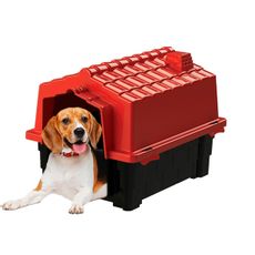 Casinha p cachorro Eco colors casa cães plástico N3 Vermelho