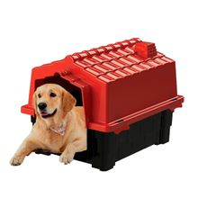 Casinha p cachorro Eco colors casa cães plástico N4 Vermelho