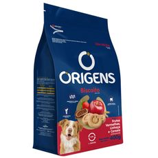 Petisco biscoito Origens cães adultos frutas vermelhas 400g