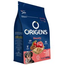 Petisco Origens cães adultos peq raças frutas vermelhas 400g