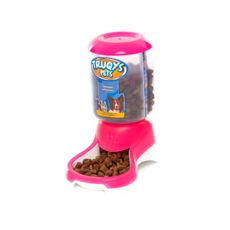 Comedouro automatico ração p/ cães c/ galão Truqys - Rosa