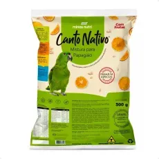 Ração Canto Nativo Mistura GOURMET PARA Papagaio com Frutas 500g