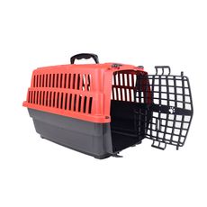 Caixa Transporte com Trava Cães Gatos Pets Love Travel N°2 Vermelha
