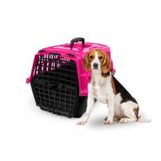 Caixa Transporte com Trava Cães Gatos Pets Love Travel N°3 Rosa