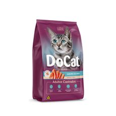 Ração Docat Premium Gatos Adultos Castrados Carne e Frango 25kg
